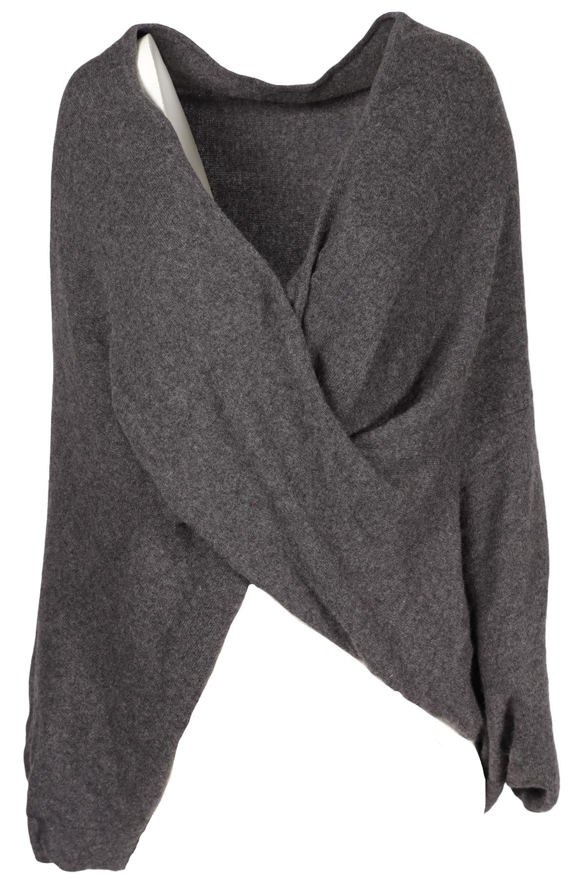 WHITE + WARREN GREY CASHMERE SWEATER XSMALL/SMALL