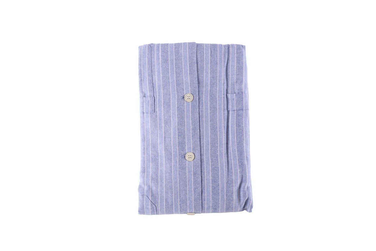 BLUE MEN'S COTTON PYJAMA SET