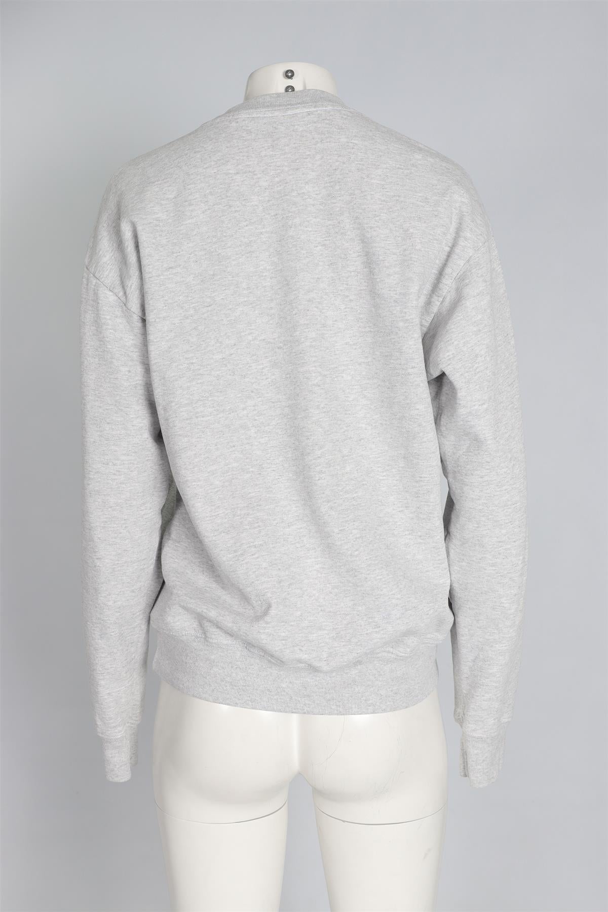 SPORTY & RICH GREY COTTON SWEATSHIRT SMALL