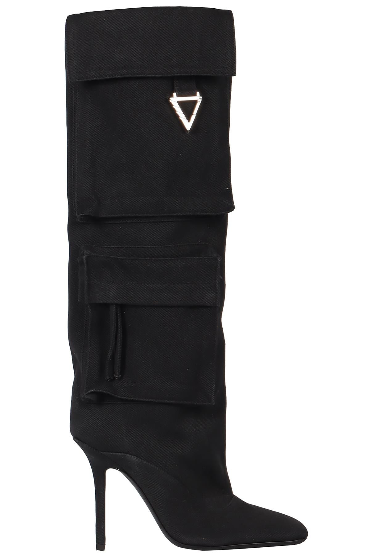 THE ATTICO SIENNA CANVAS KNEE HIGH BOOTS EU 37 UK 4 US 7