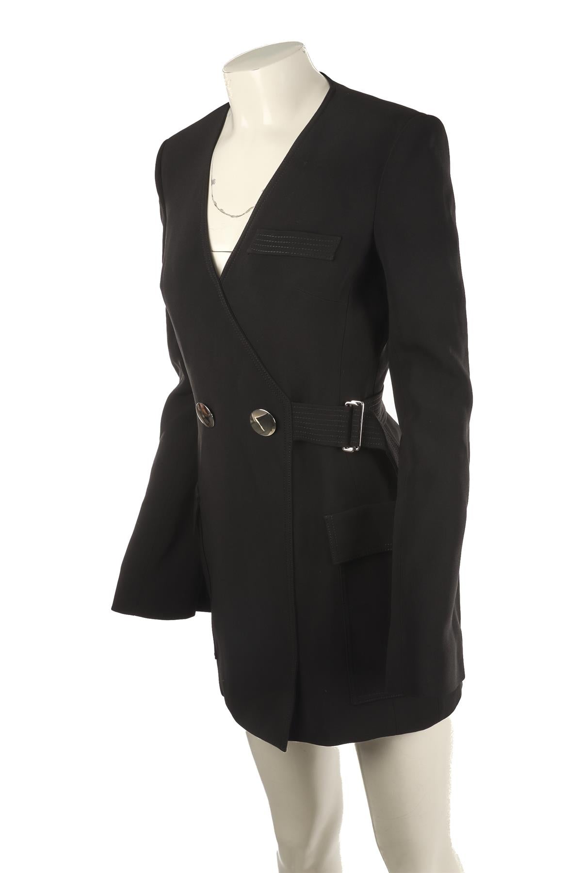 DAVID KOMA BLACK CREPE MINI DRESS UK 10