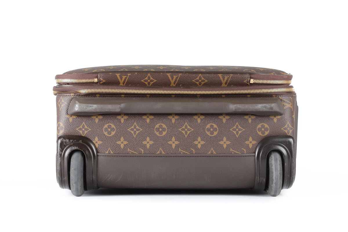 LOUIS VUITTON BROWN 2013 PEGASE LEGERE 55 MONOGRAM COATED CANVAS SUITCASE