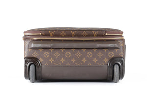LOUIS VUITTON BROWN 2013 PEGASE LEGERE 55 MONOGRAM COATED CANVAS SUITCASE