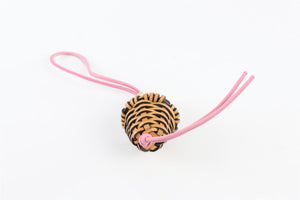 LOEWE + PAULA'S IBIZA PINK ICE CREAM LEATHER BAG CHARM