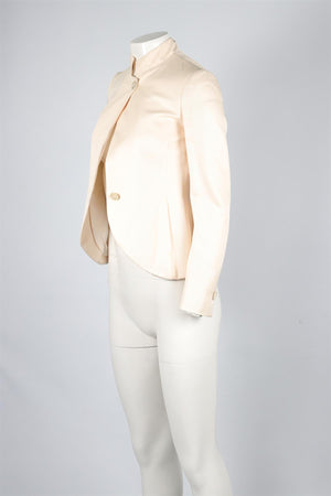 LORO PIANA CREAM SILK JACKET IT 38 UK 6