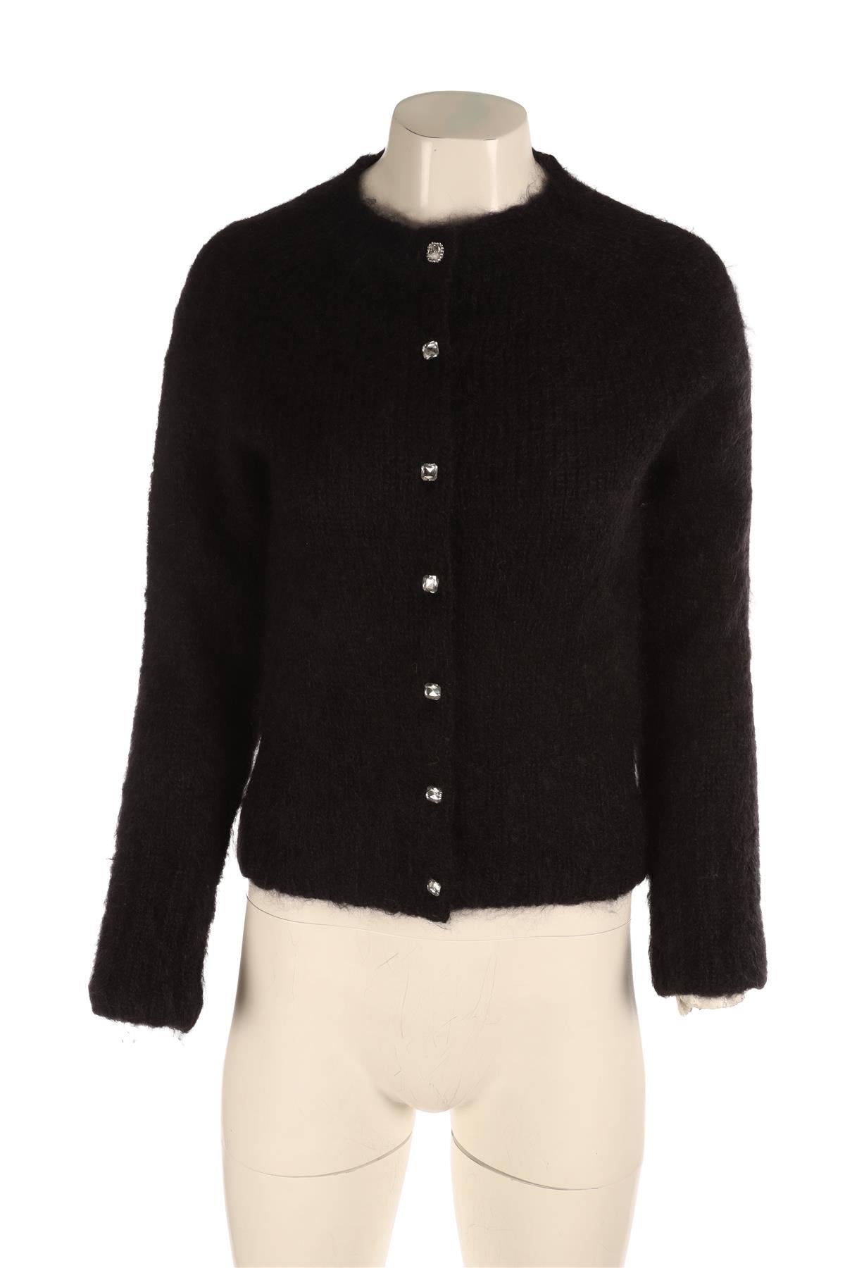 ERDEM BLACK MOHAIR CARDIGAN XSMALL