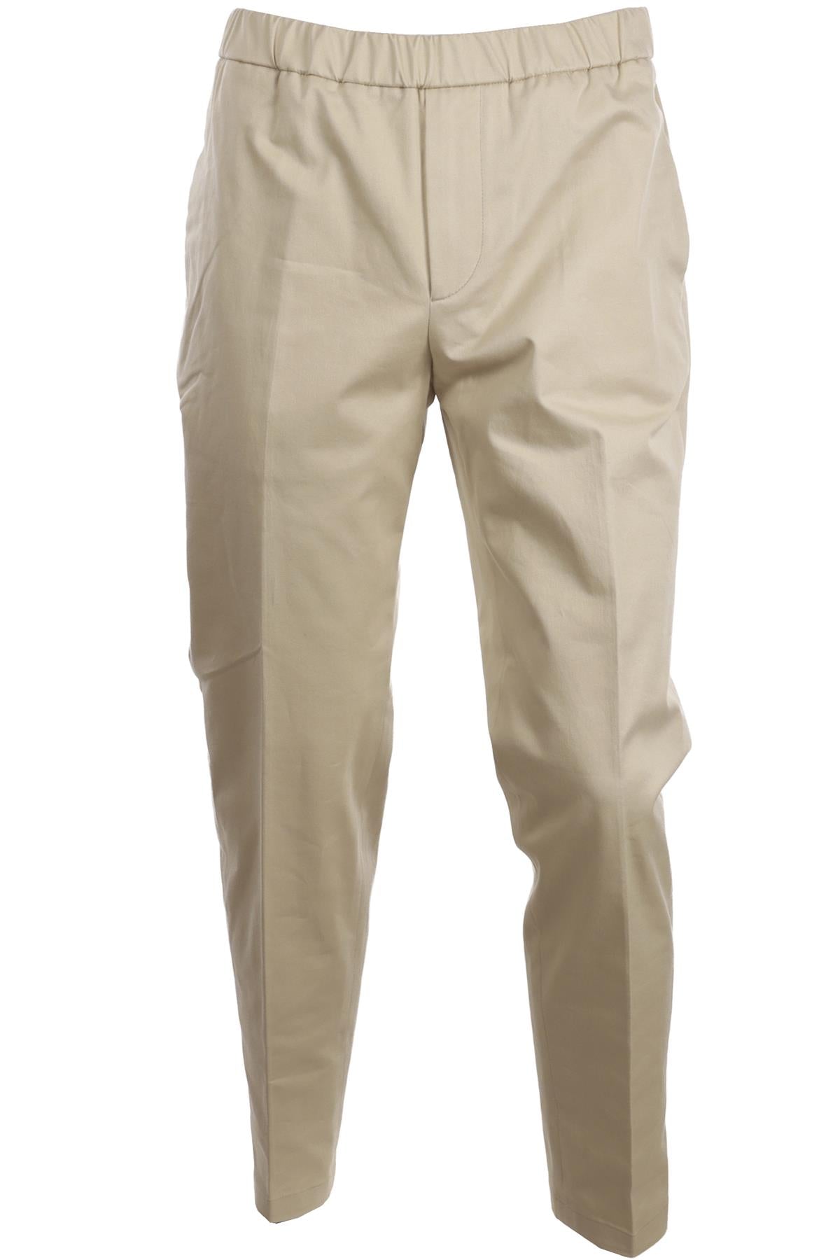 LORO PIANA CREAM MEN'S COTTON STRAIGHT LEG PANTS IT 50 UK 34