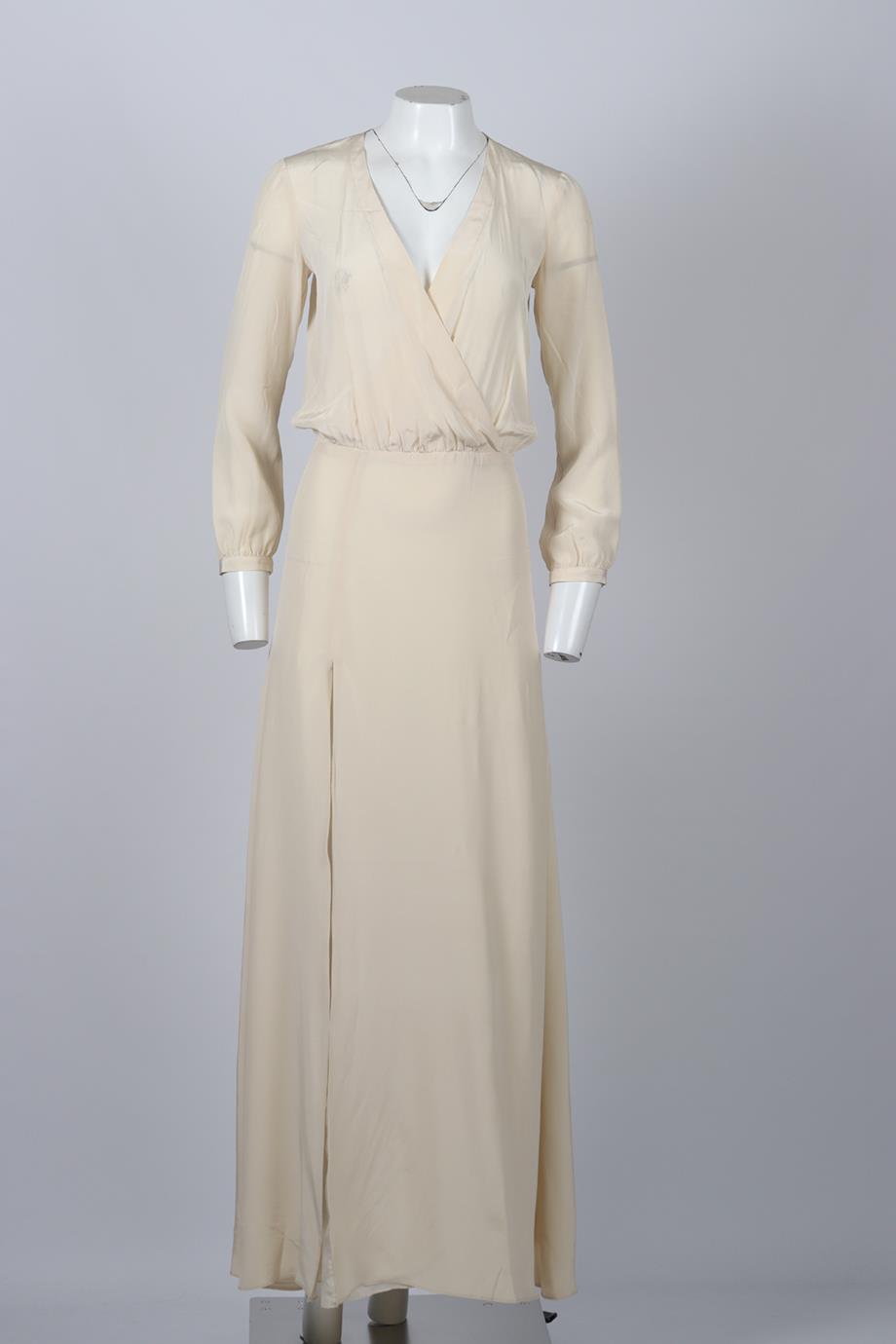 MICHELLE MASON SILK MAXI DRESS US 2 UK 6