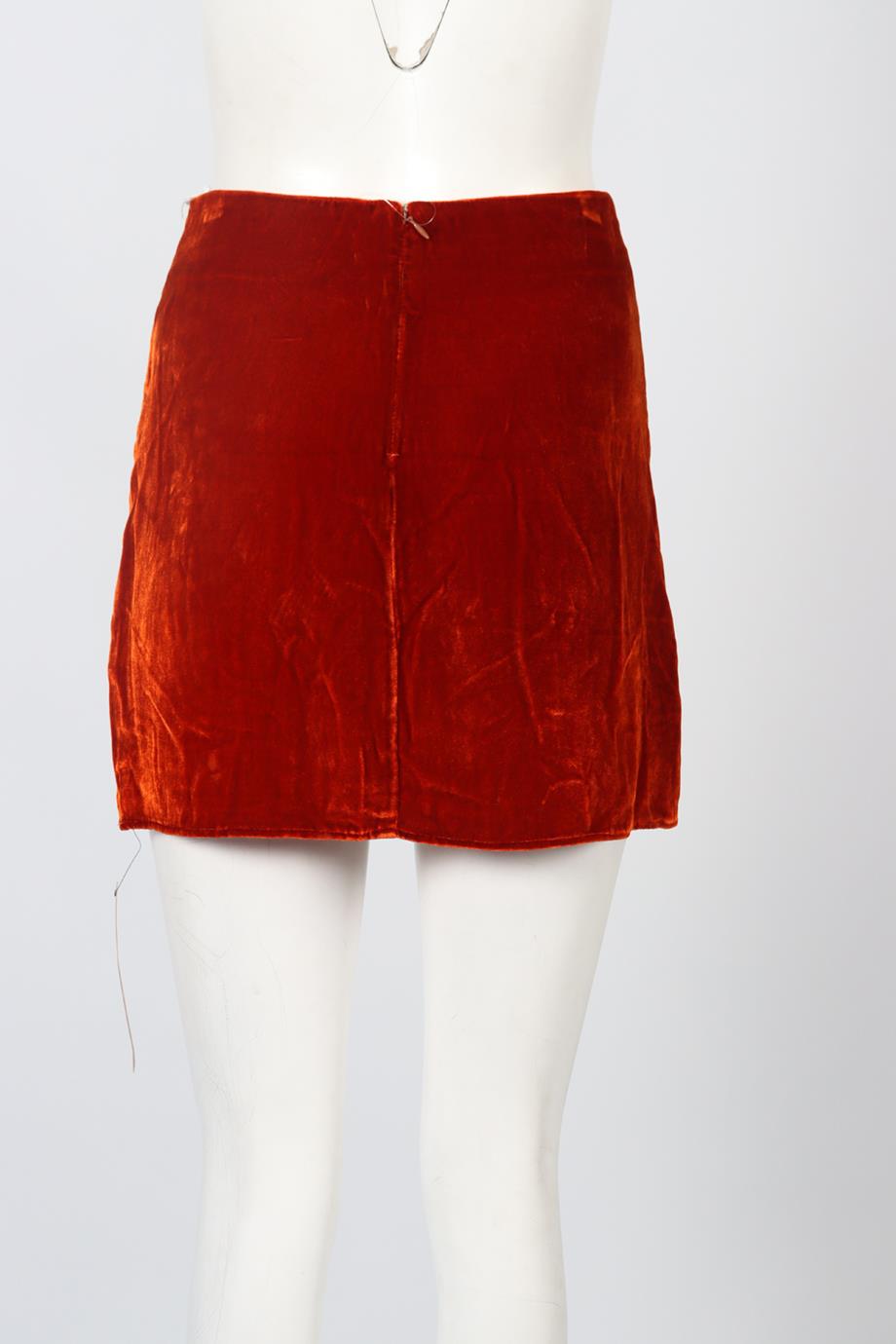 REFORMATION VELVET MINI SKIRT US 2 UK 6