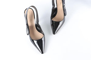CHRISTIAN DIOR BLACK J'ADIOR LEATHER SLINGBACK PUMPS EU 39 UK 6 US 9