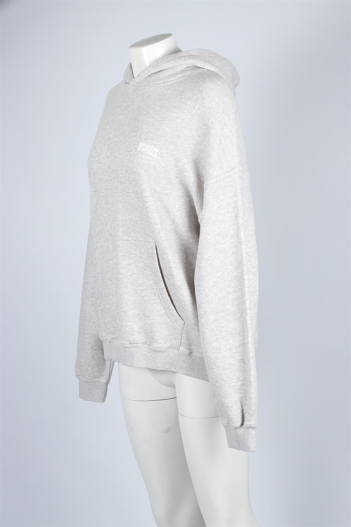AMERICAN VINTAGE GREY COTTON HOODIE US 10 UK 14