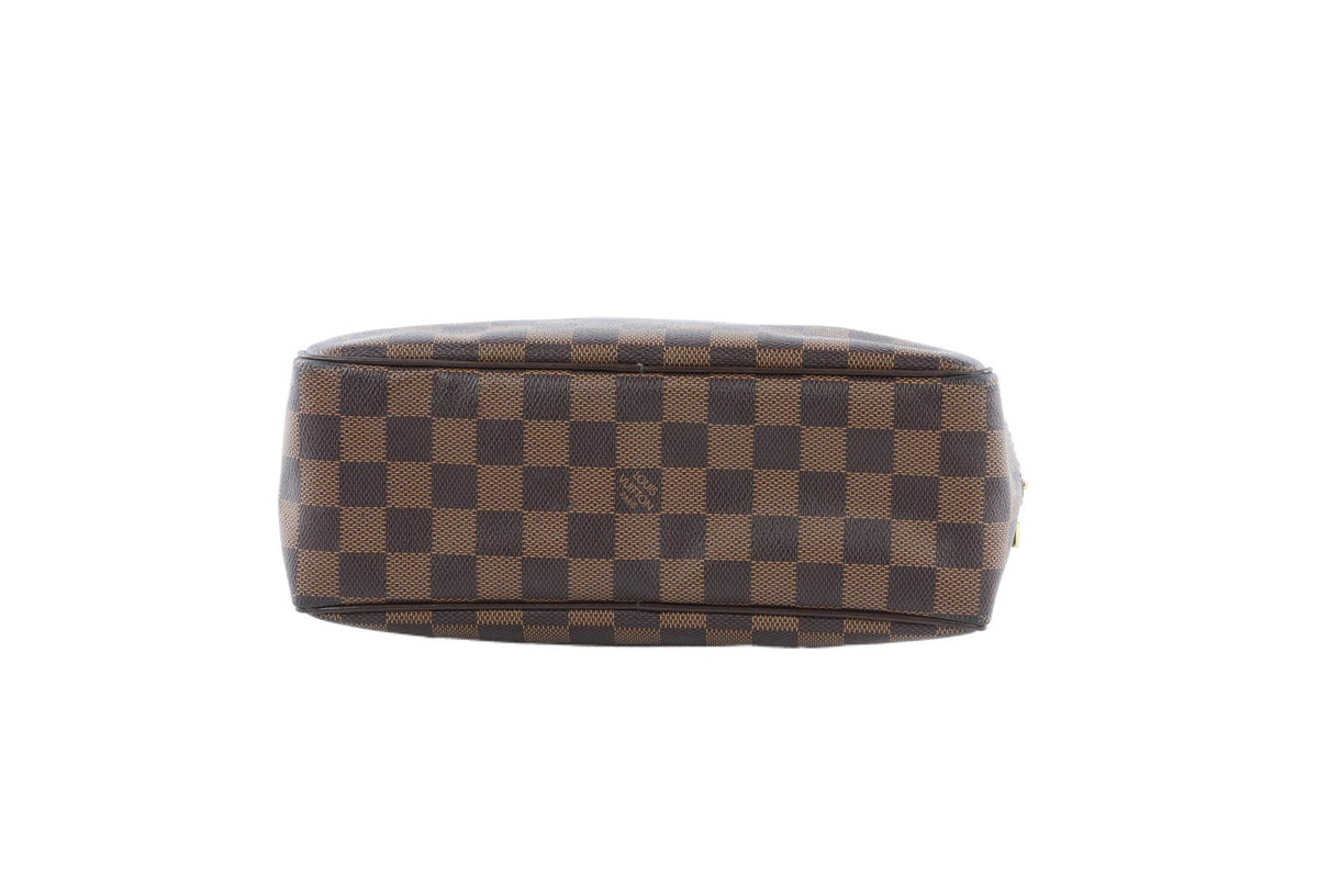 LOUIS VUITTON BROWN 2013 TROUSSE TOILETTE 25 DAMIER EBENE COSMETICS POUCH