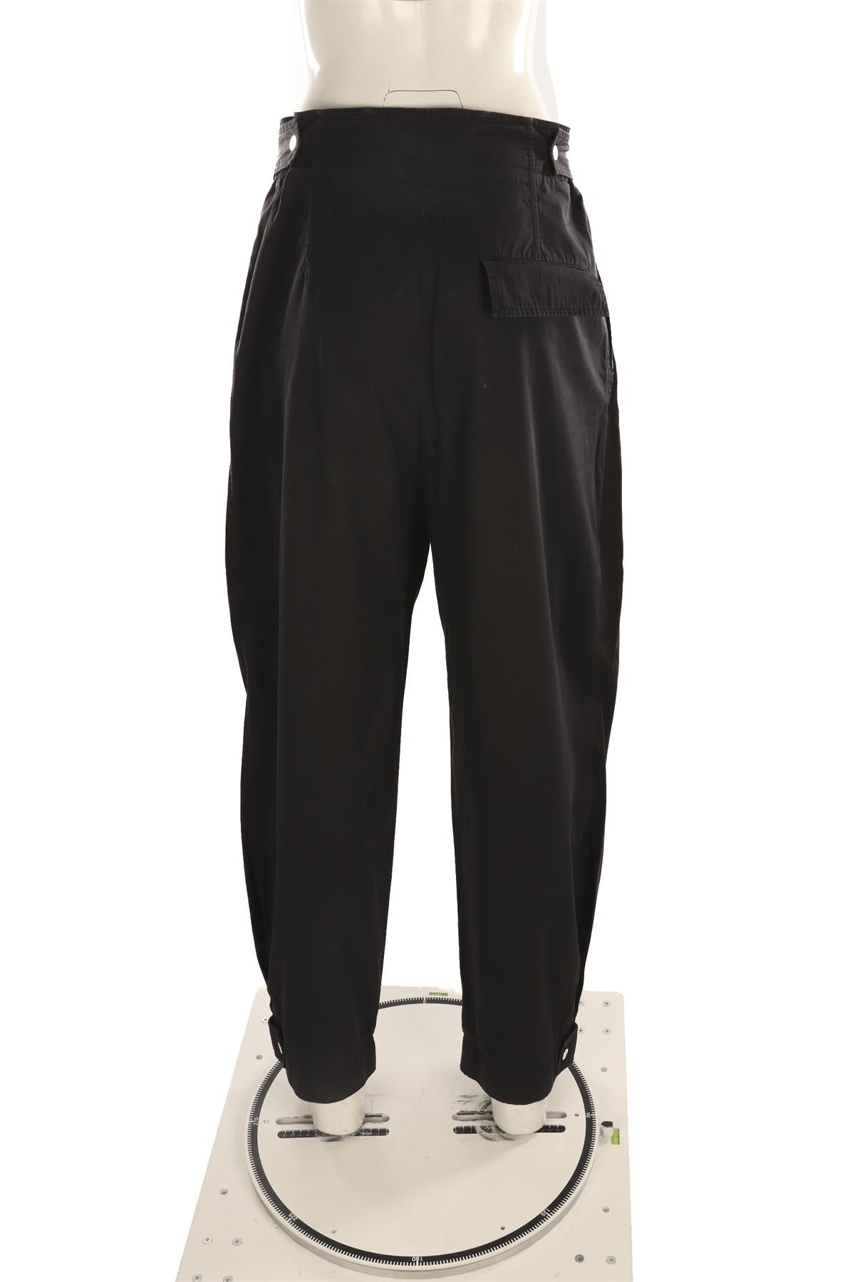 BOTTEGA VENETA BLACK COTTON TAPERED PANTS IT 40 UK 8