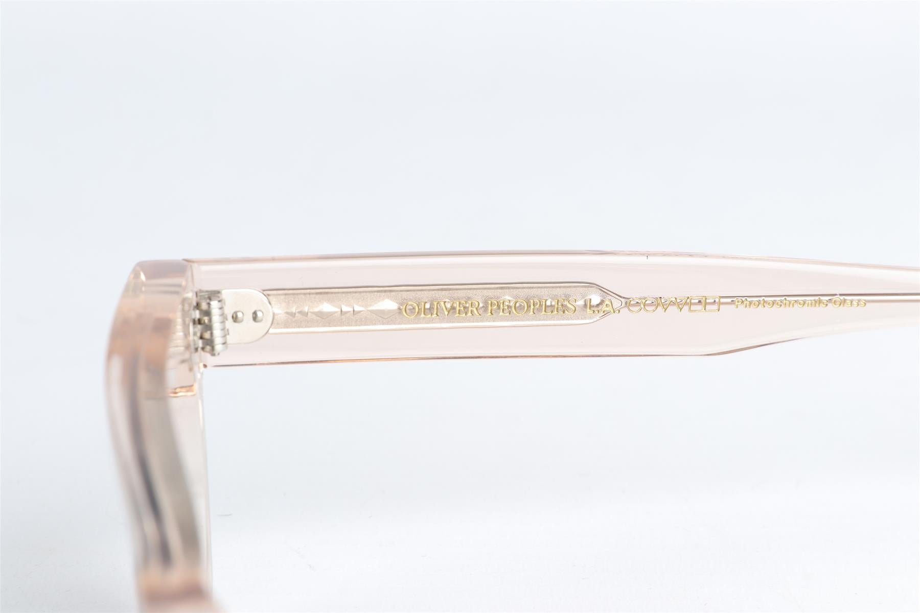 OLIVER PEOPLES NUDE RECTANGLE FRAME ACETATE SUNGLASSES