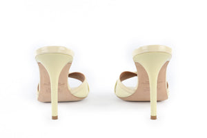 MALONE SOULIERS YELLOW LEATHER MULES EU 38.5 UK 5.5 US 8.5