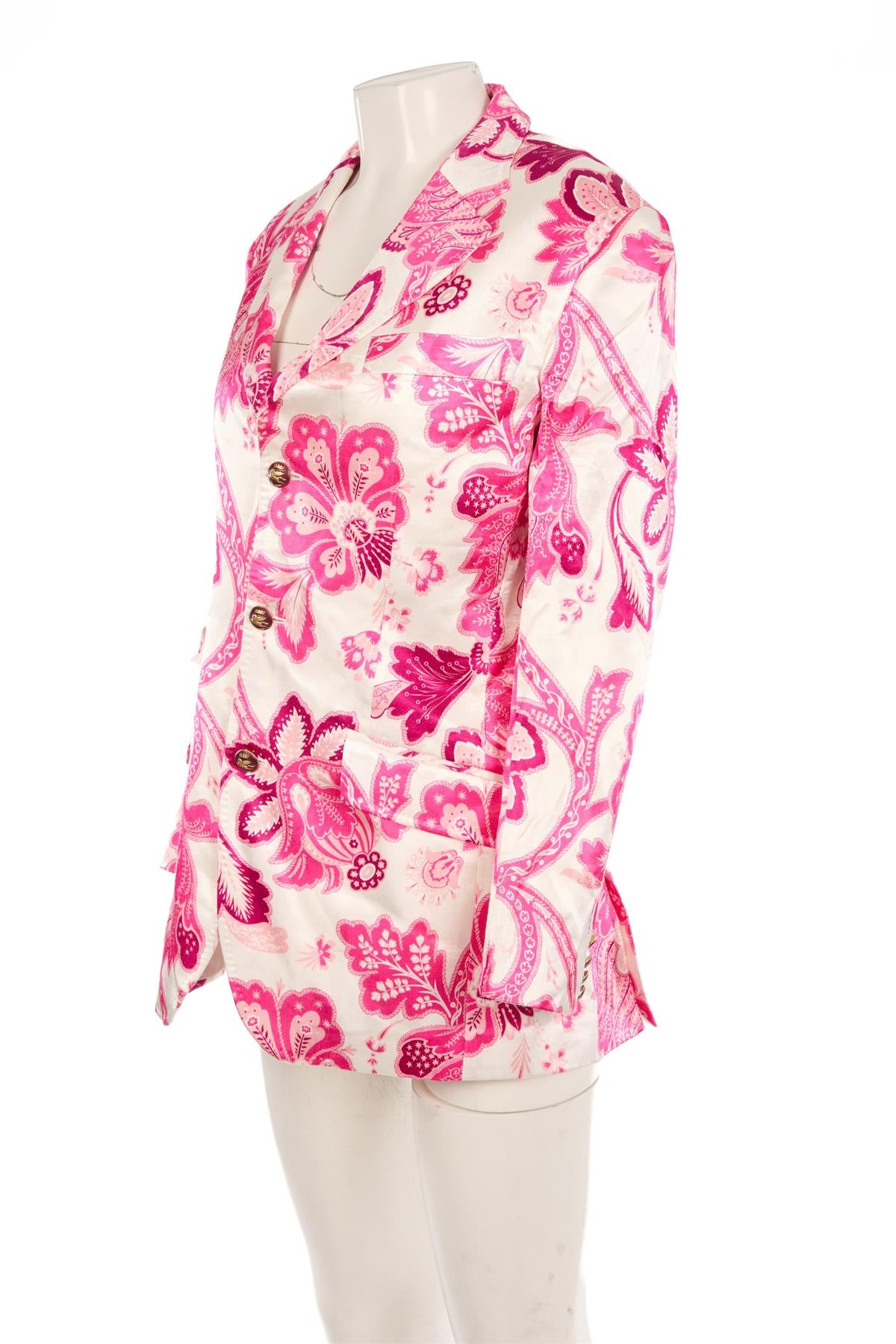 ETRO PINK SATIN BLAZER IT 42 UK 10
