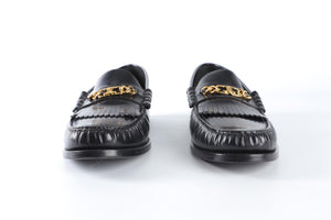 CELINE BLACK MEN'S TRIOMPHE LEATHER LOAFERS EU 41.5 UK 7.5 US 8.5