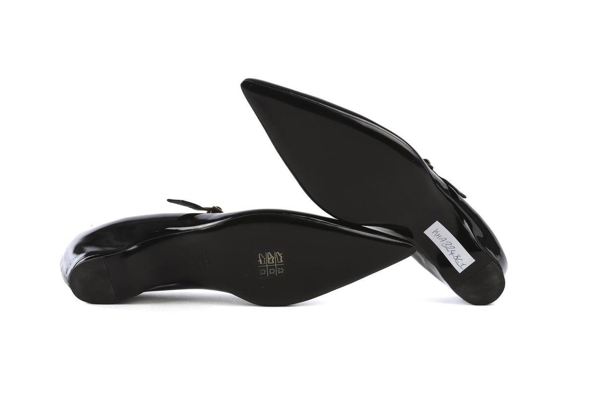 KHAITE BLACK SYBIL PATENT LEATHER PUMPS EU 39 UK 6 US 9