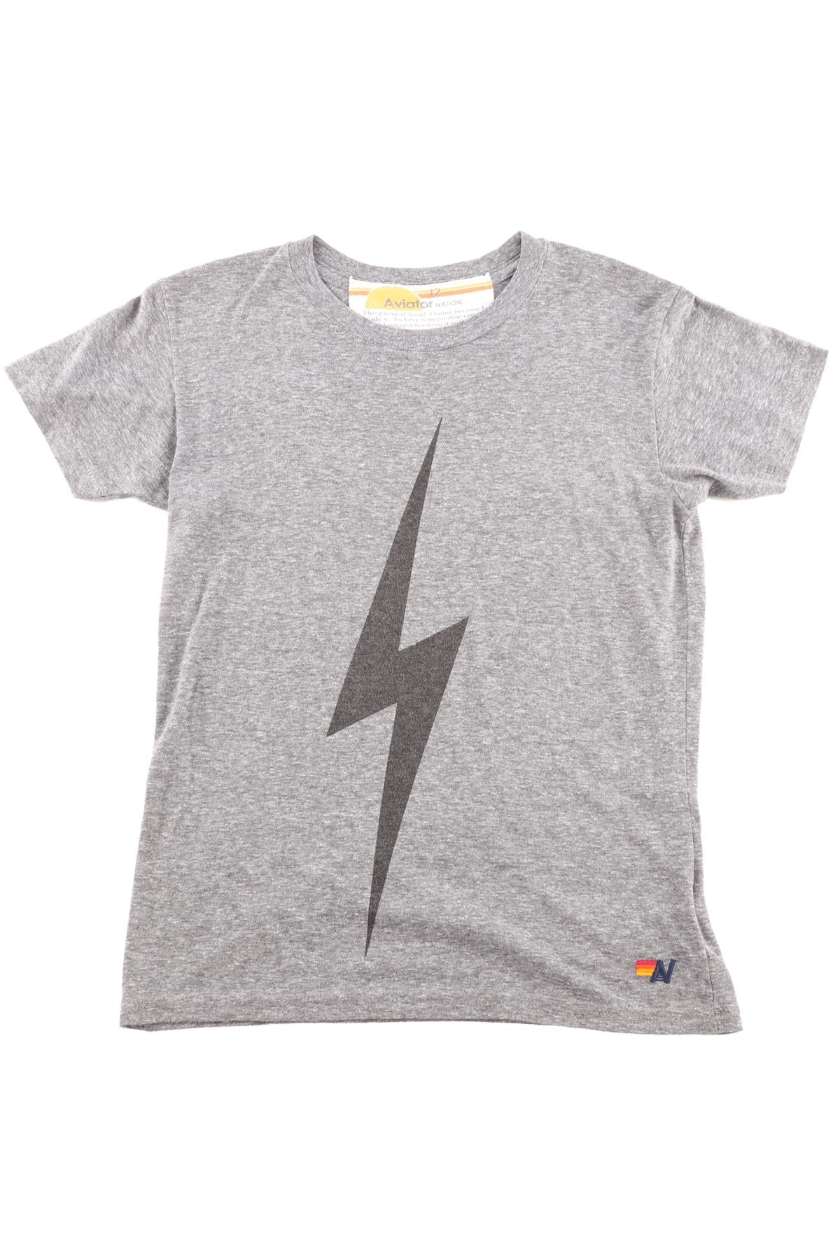 AVIATOR NATION GREY KIDS GIRLS T-SHIRT 12 YEARS