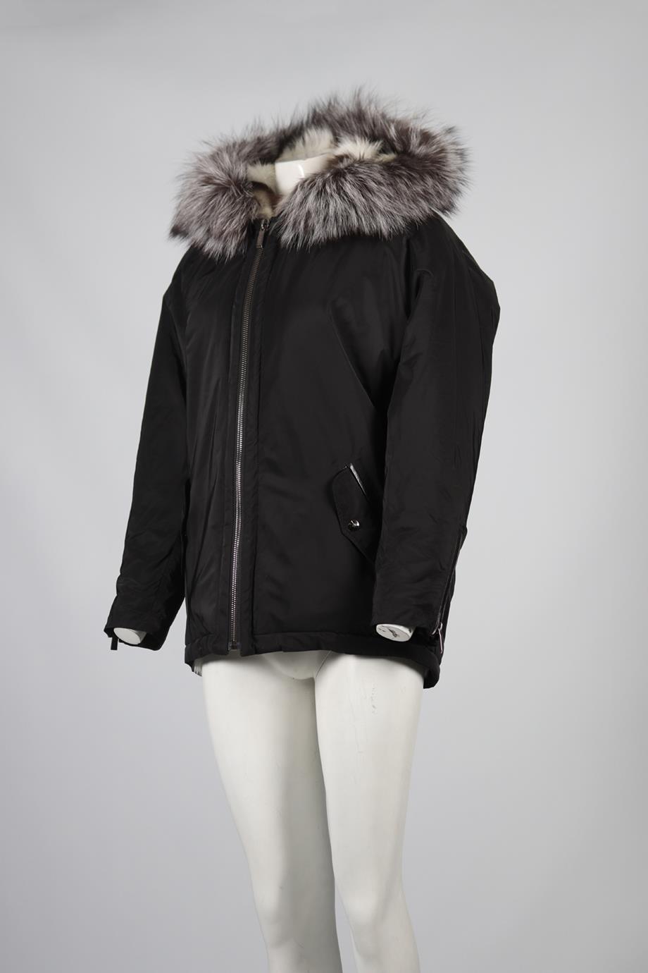 BARBARA BUI FUR JACKET UK 12