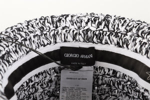 GIORGIO ARMARNI WHITE RAFFIA HAT MEDIUM