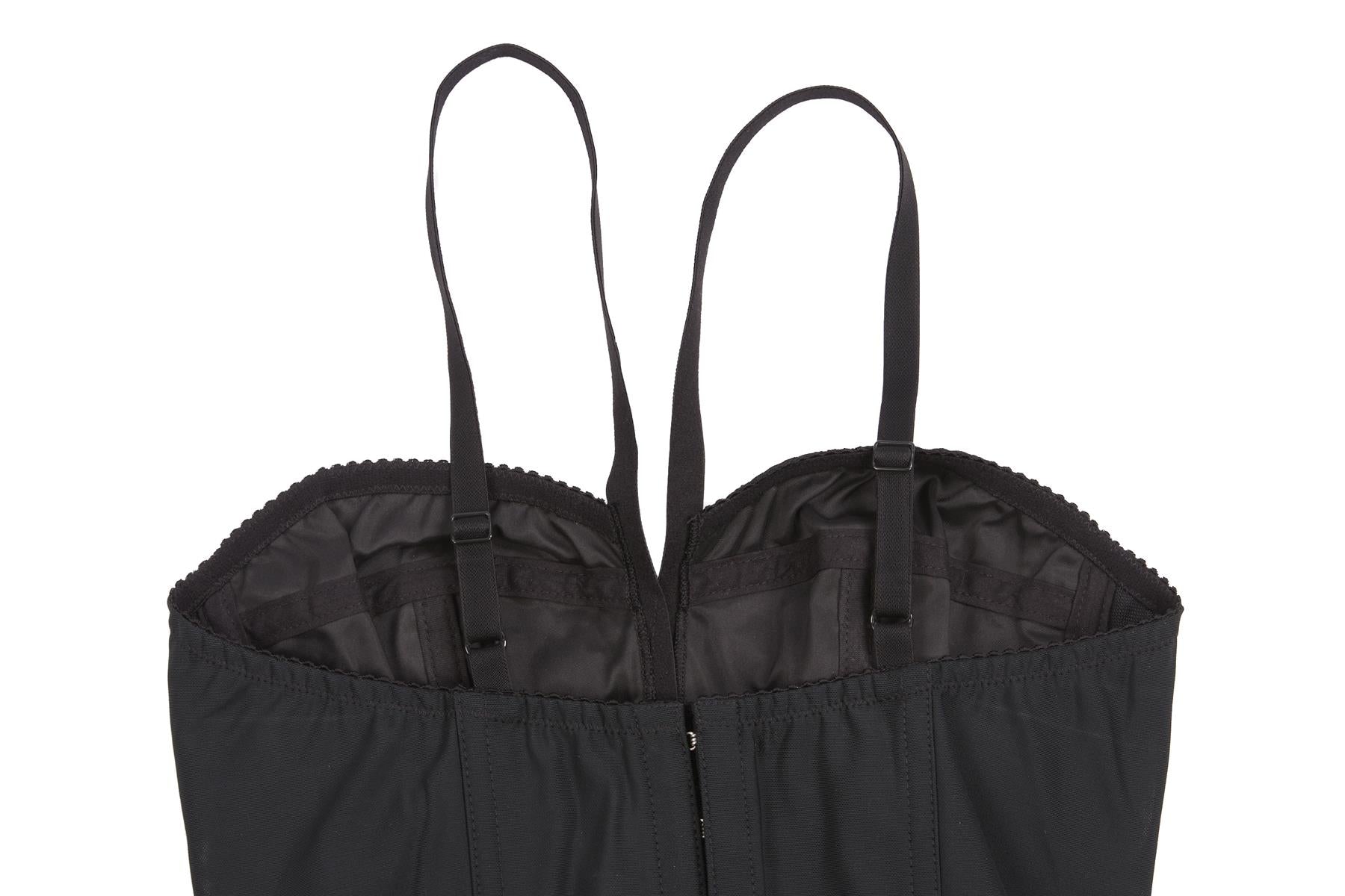 DOLCE & GABBANA BLACK CORSET TOP IT 38 UK 6