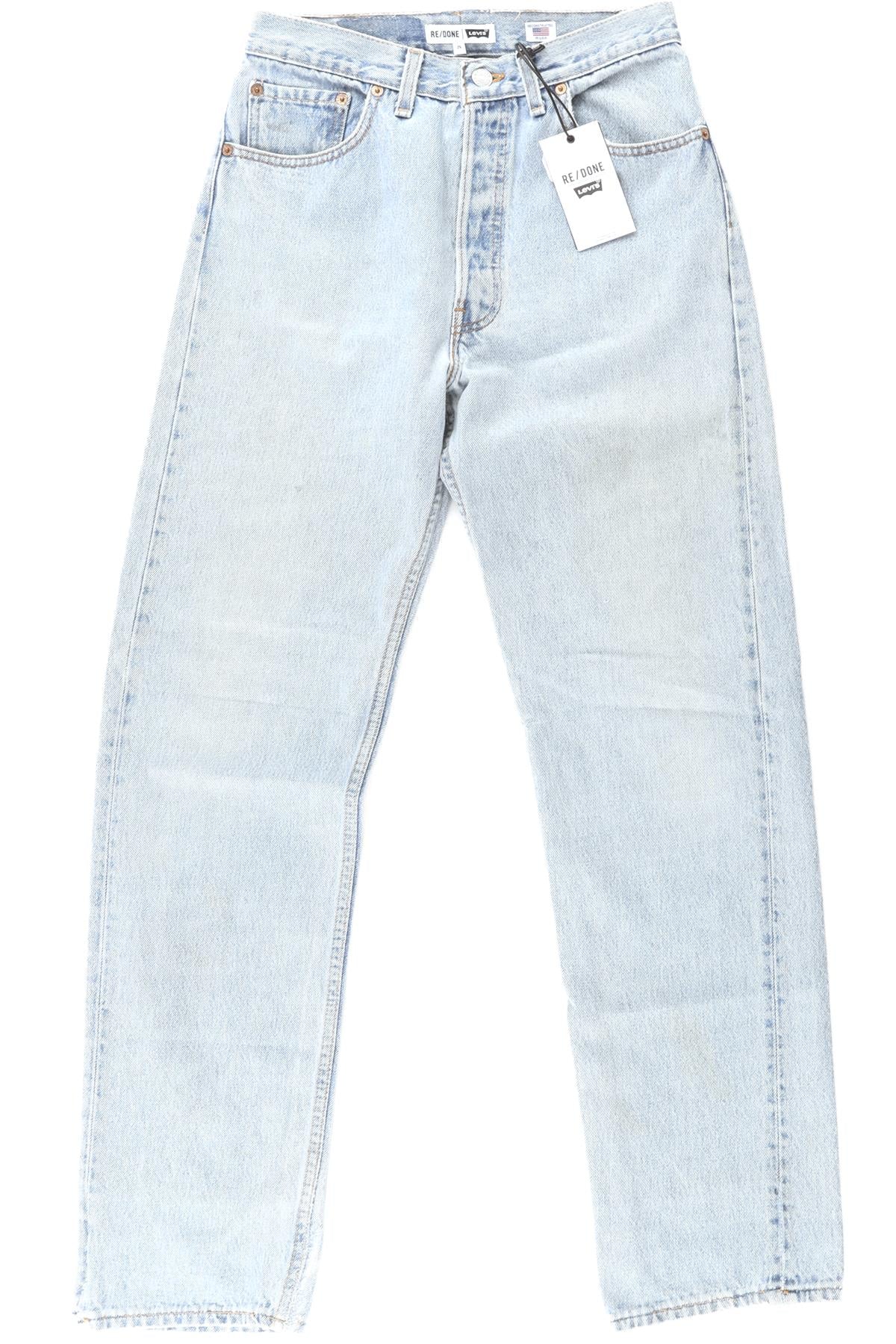 RE/DONE + LEVI'S BLUE HIGH RISE STRAIGHT LEG JEANS W25 UK 6/8