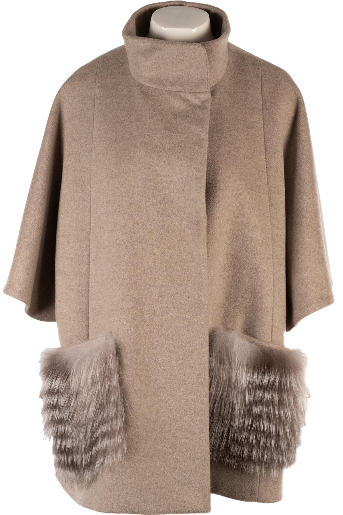 CINZIA ROCCA GREY WOOL COAT IT 40 UK 8