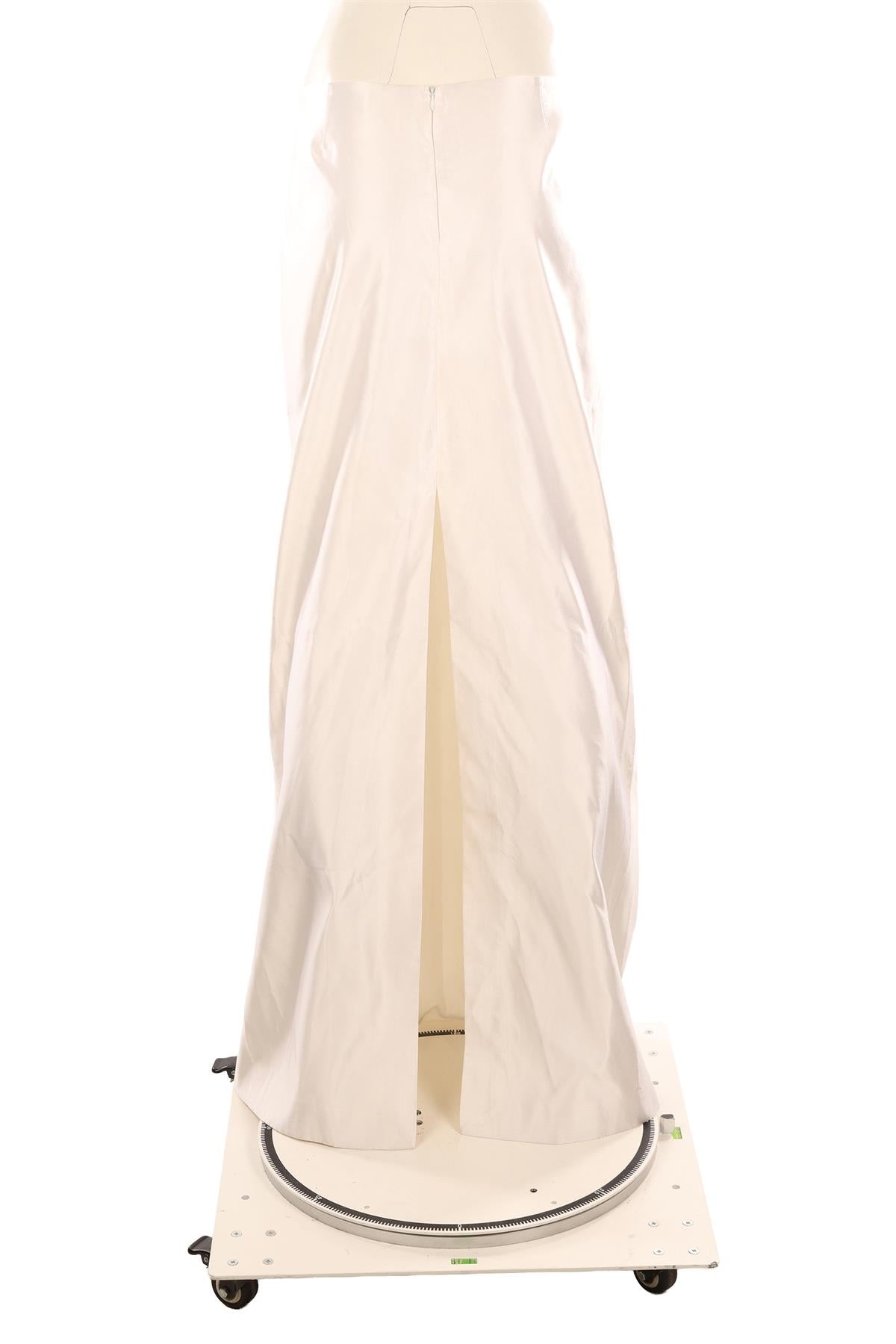 MAXIMILIAN IVORY SATIN MAXI SKIRT UK 10