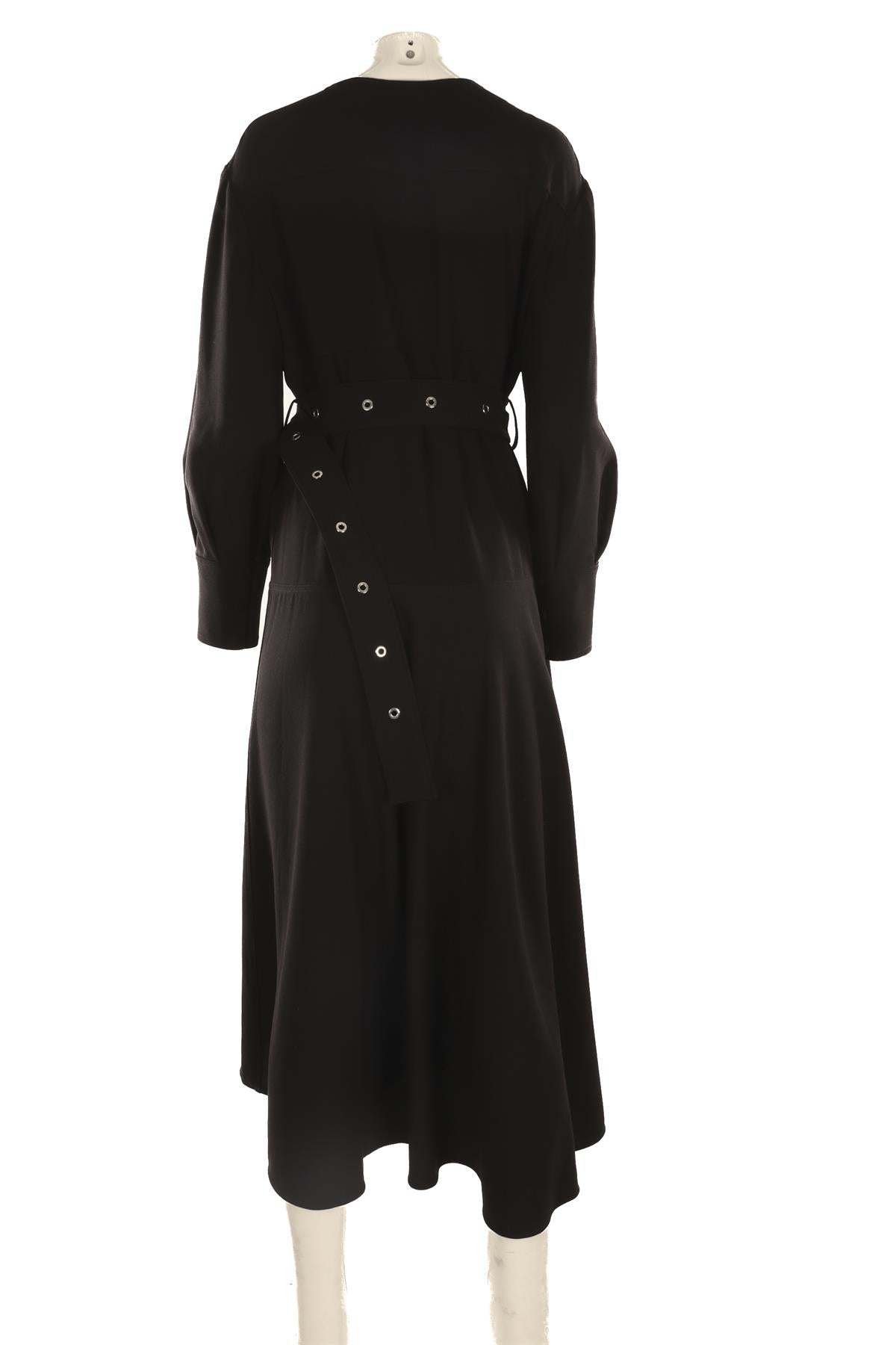 PROENZA SCHOULER BLACK CREPE MAXI DRESS US 10 UK 14