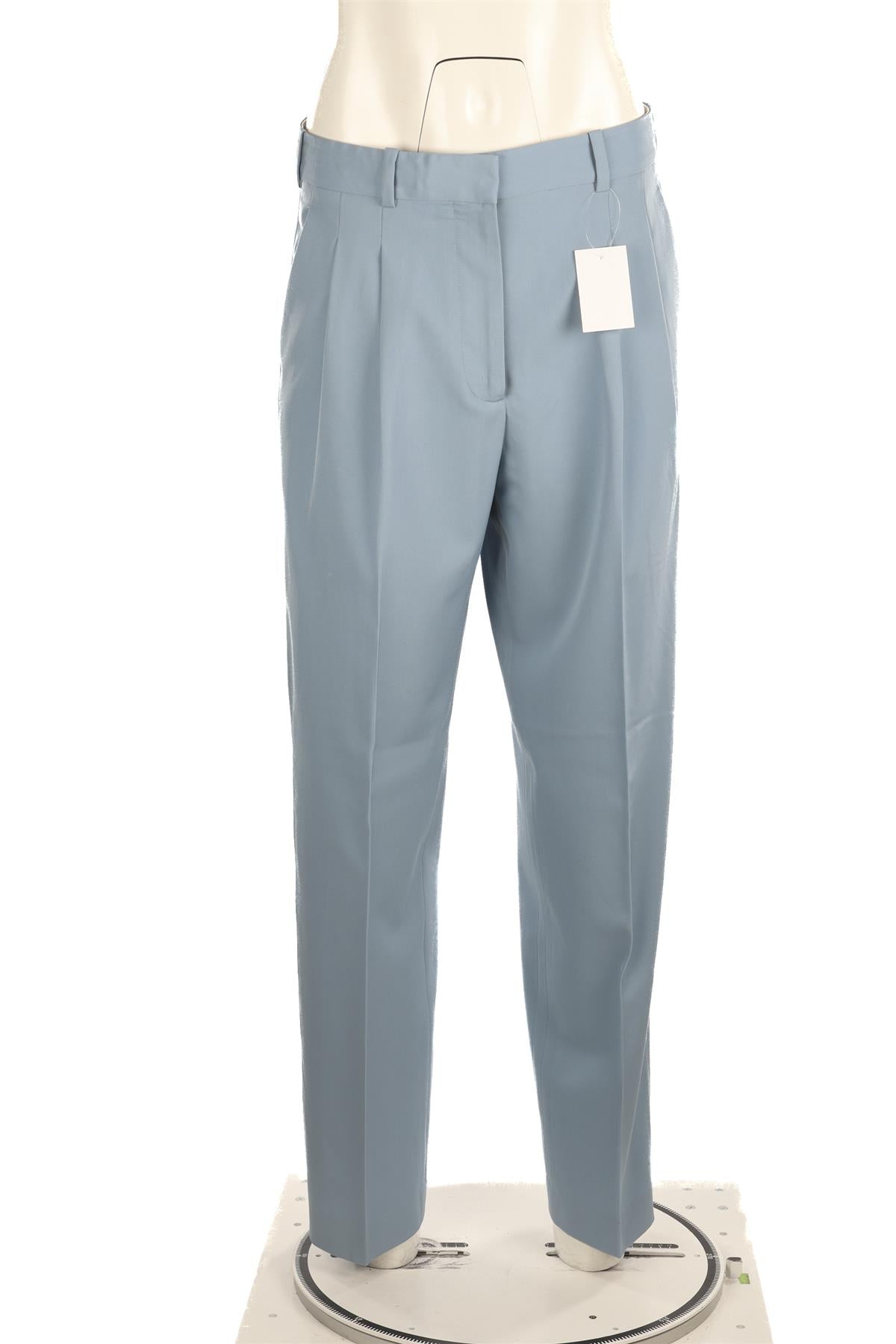STELLA MCCARTNEY BLUE WOOL STRAIGHT LEG PANTS IT 44 UK 12