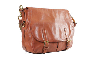 RALPH LAUREN BROWN LEATHER SHOULDER BAG