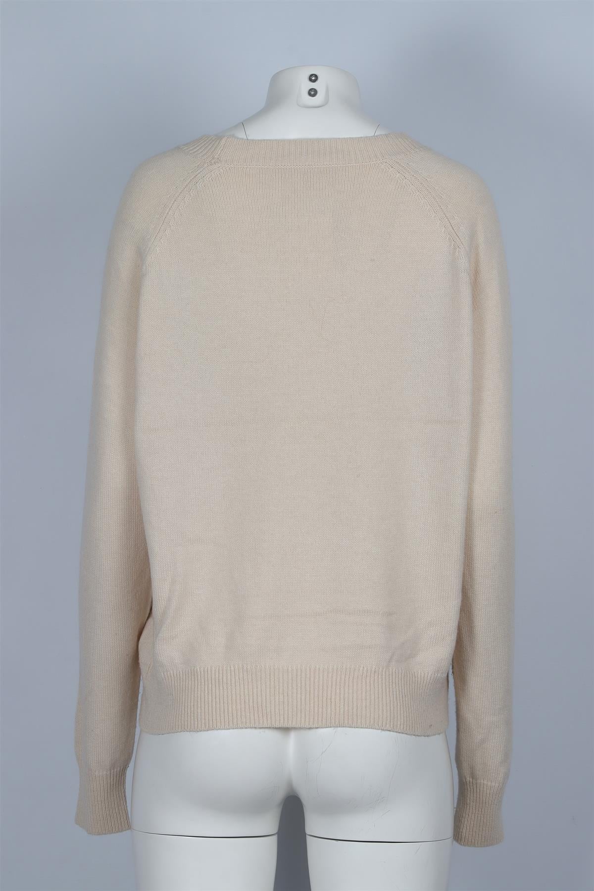 VANESSA BRUNO CREAM CASHMERE SWEATER LARGE