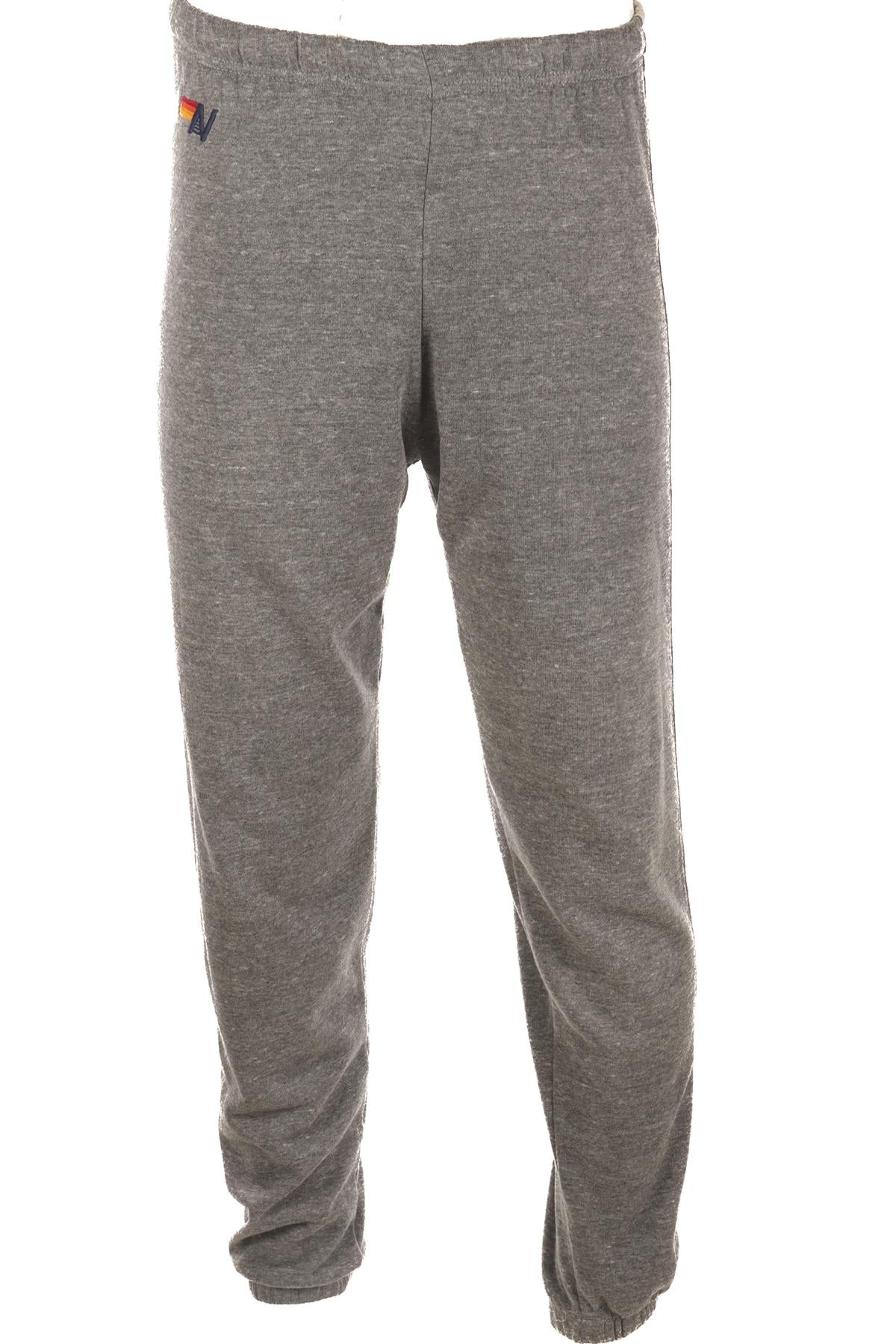 AVIATOR NATION GREY COTTON TRACK PANTS XSMALL
