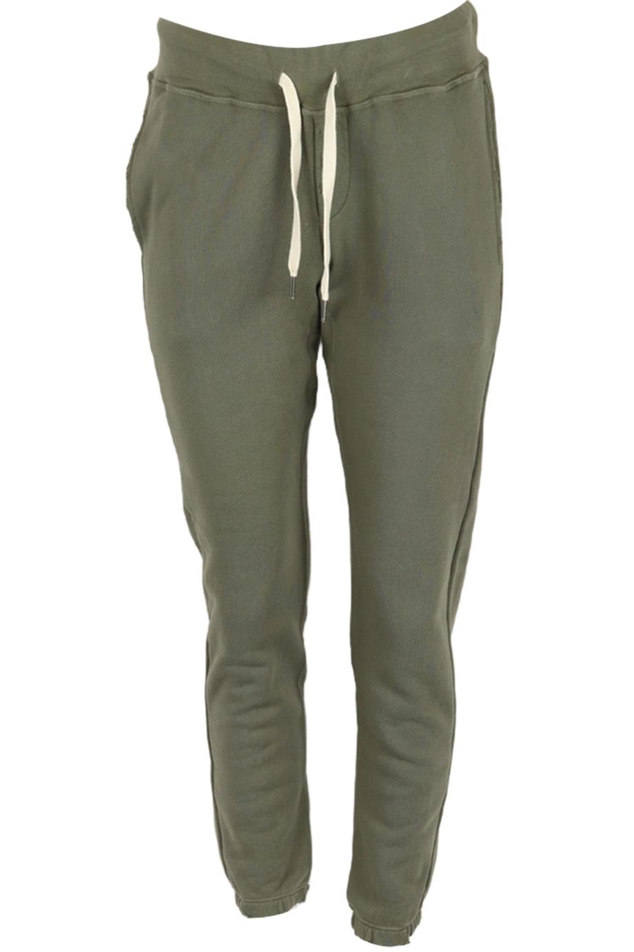 NSF DISTRESSED COTTON JERSEY TRACK PANTS MEDIUM