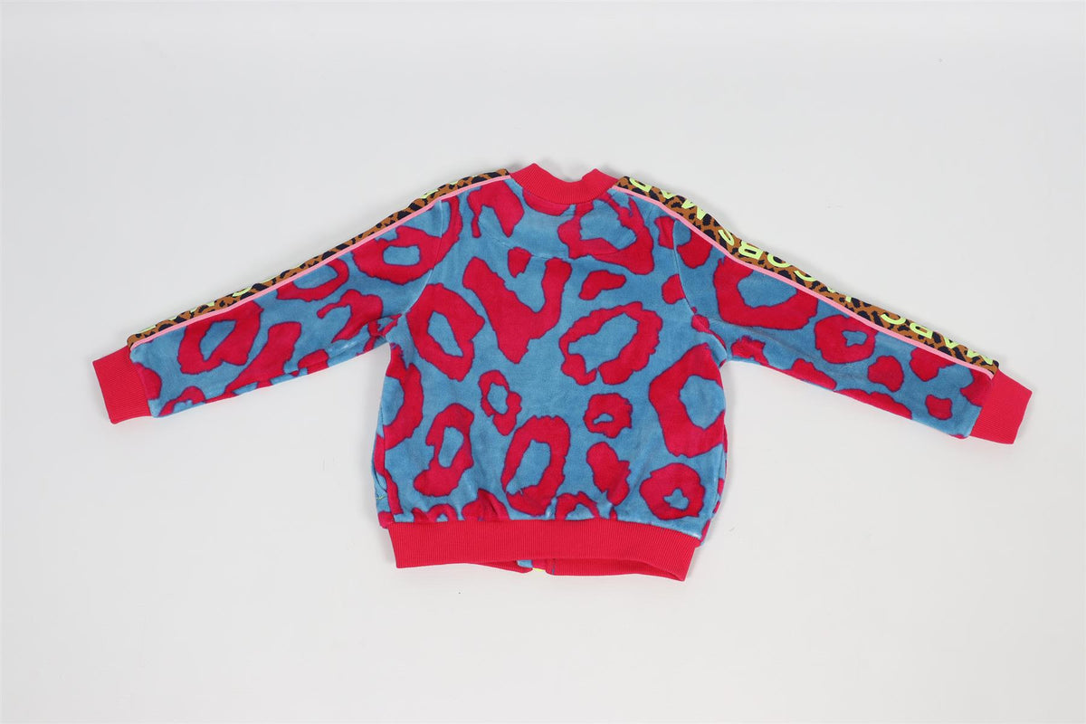 MARC JACOBS PINK AND BLUE KIDS GIRLS VELOUR JACKET AND PANTS SET 3-4 YEARS