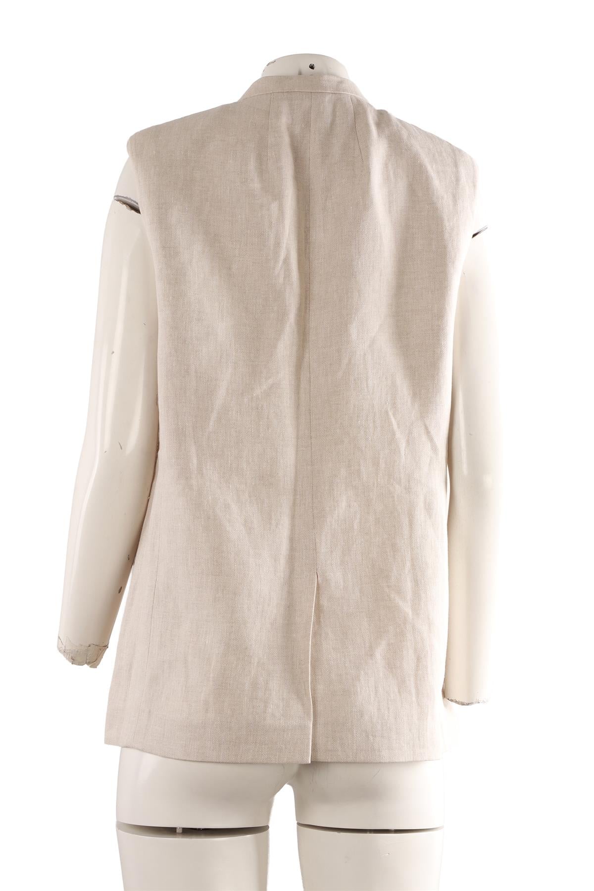 BEIGE LINEN VEST