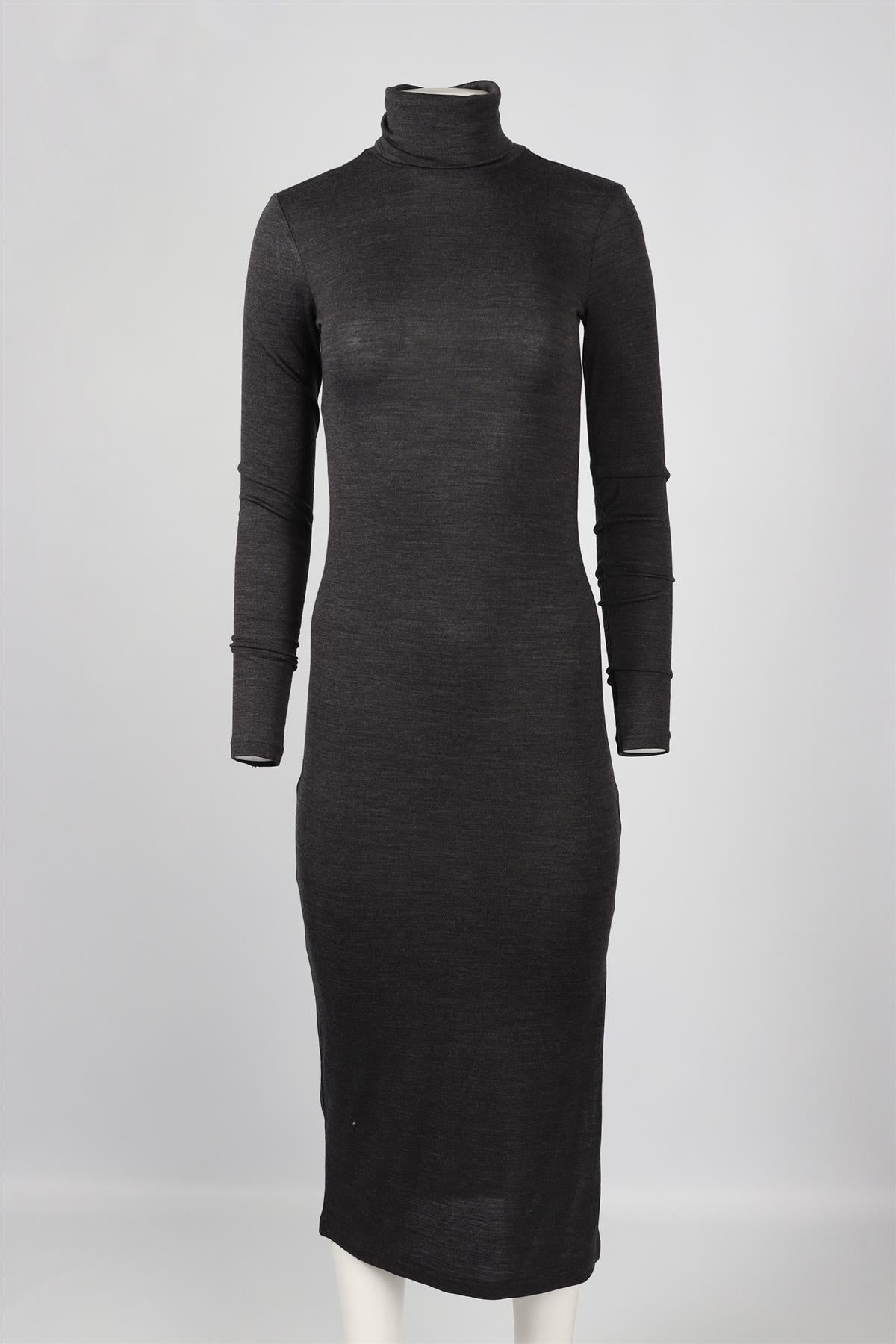 POLO RALPH LAUREN GREY WOOL BLEND MAXI DRESS XSMALL
