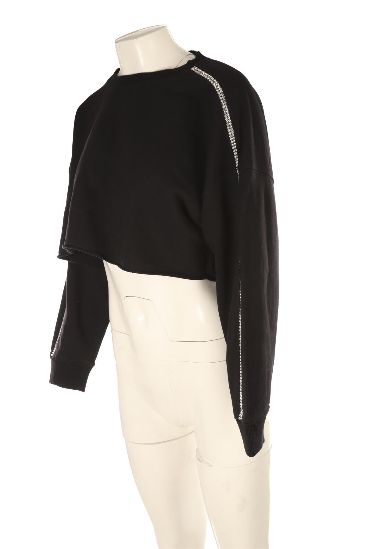 CHRISTOPHER KANE BLACK COTTON SWEATSHIRT SMALL