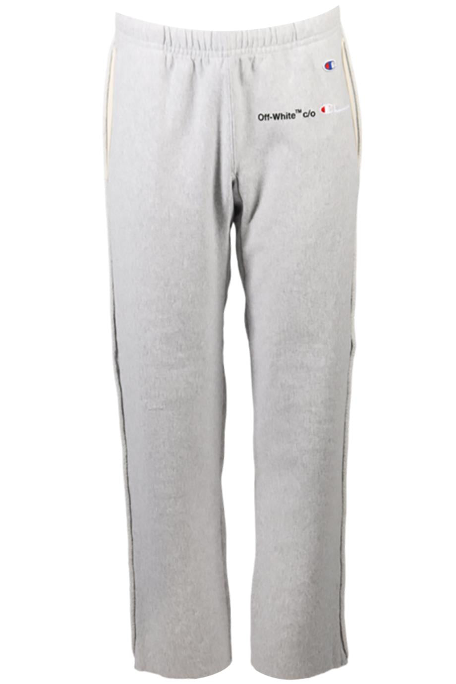 OFF-WHITE C/O VIRGIL ABLOH + CHAMPION COTTON BLEND TRACK PANTS XSMALL