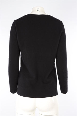 NEIMAN MARCUS BLACK CASHMERE SWEATER SMALL