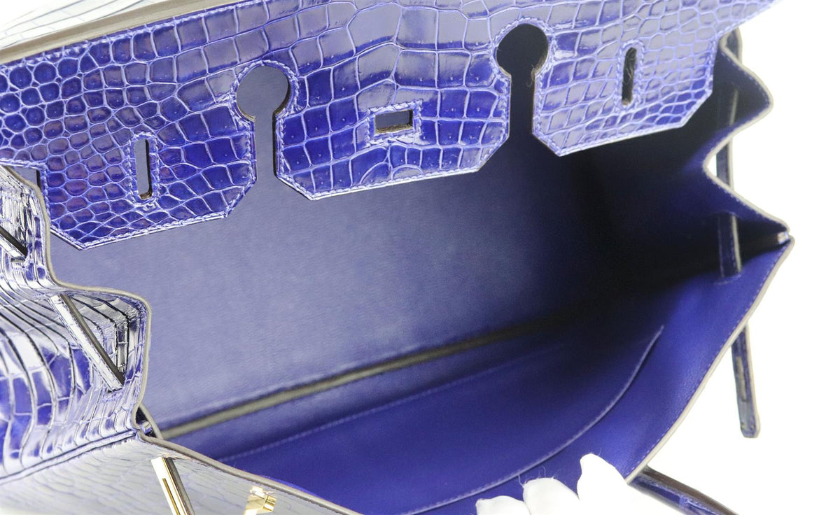 HERMÈS 2014 BIRKIN 35CM POROSUS CROCODILE LEATHER BAG