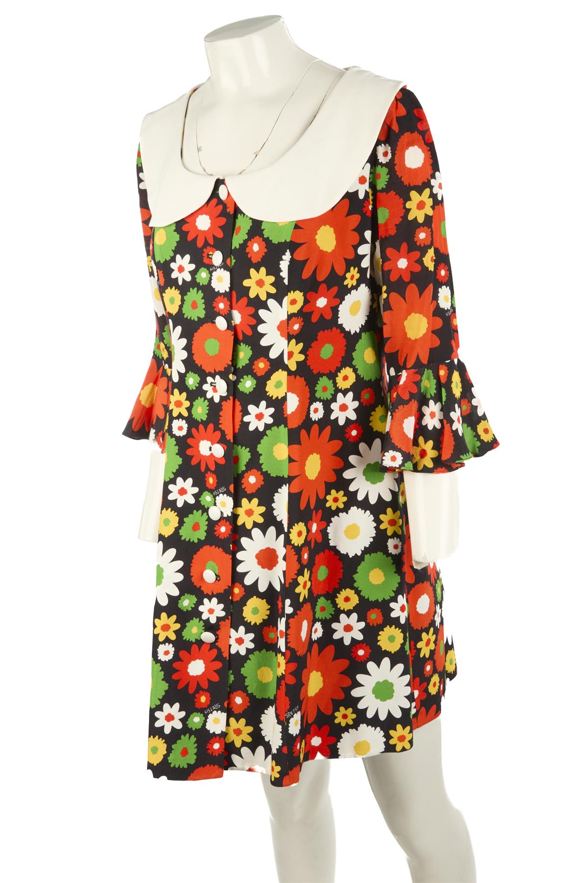 SRETSIS MULTI CREPE MINI DRESS UK 10