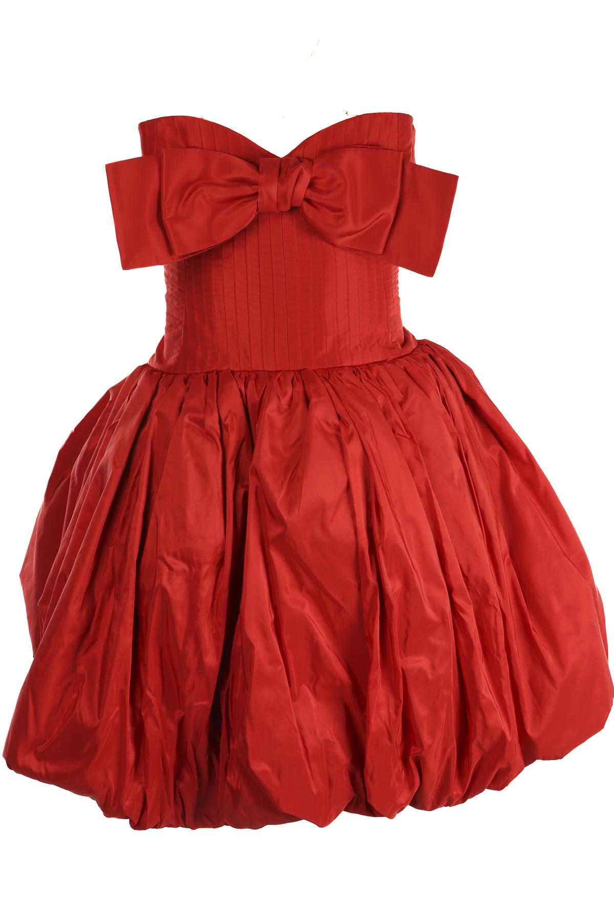OSCAR DE LA RENTA RED 2022 SILK MINI DRESS US 10 UK 14