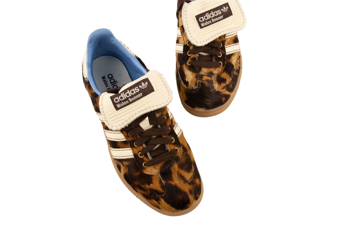 ADIDAS + WALES BONNER BROWN SAMBA LEOPARD SNEAKERS EU 40 UK 7 US 10