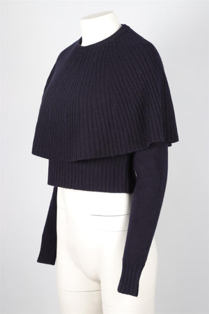 CHLOÉ BLUE WOOL SWEATER SMALL