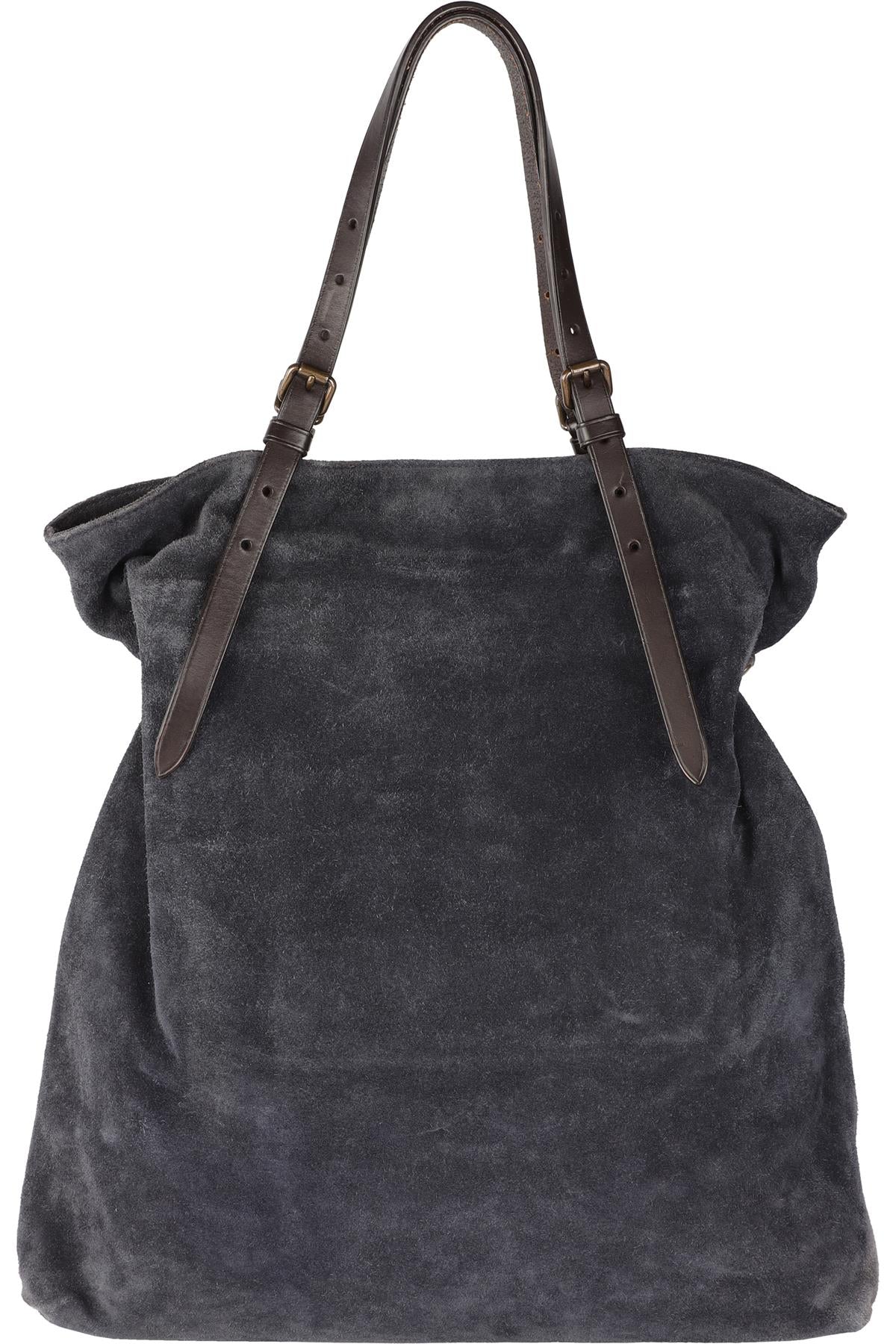 TOMAS MAIER NAVY SUEDE TOTE BAG