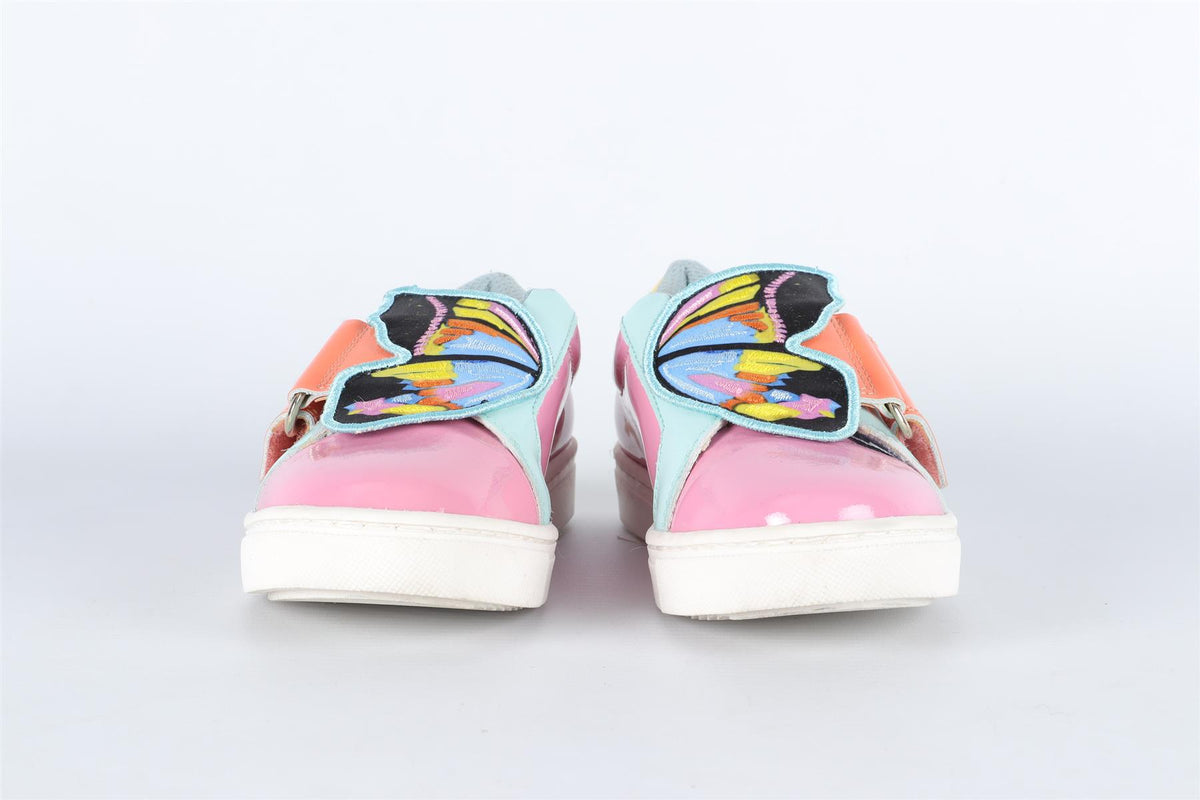 SOPHIA WEBSTER PINK KIDS GIRLS LEATHER SNEAKERS EU 26 UK 8.5 US 9.5