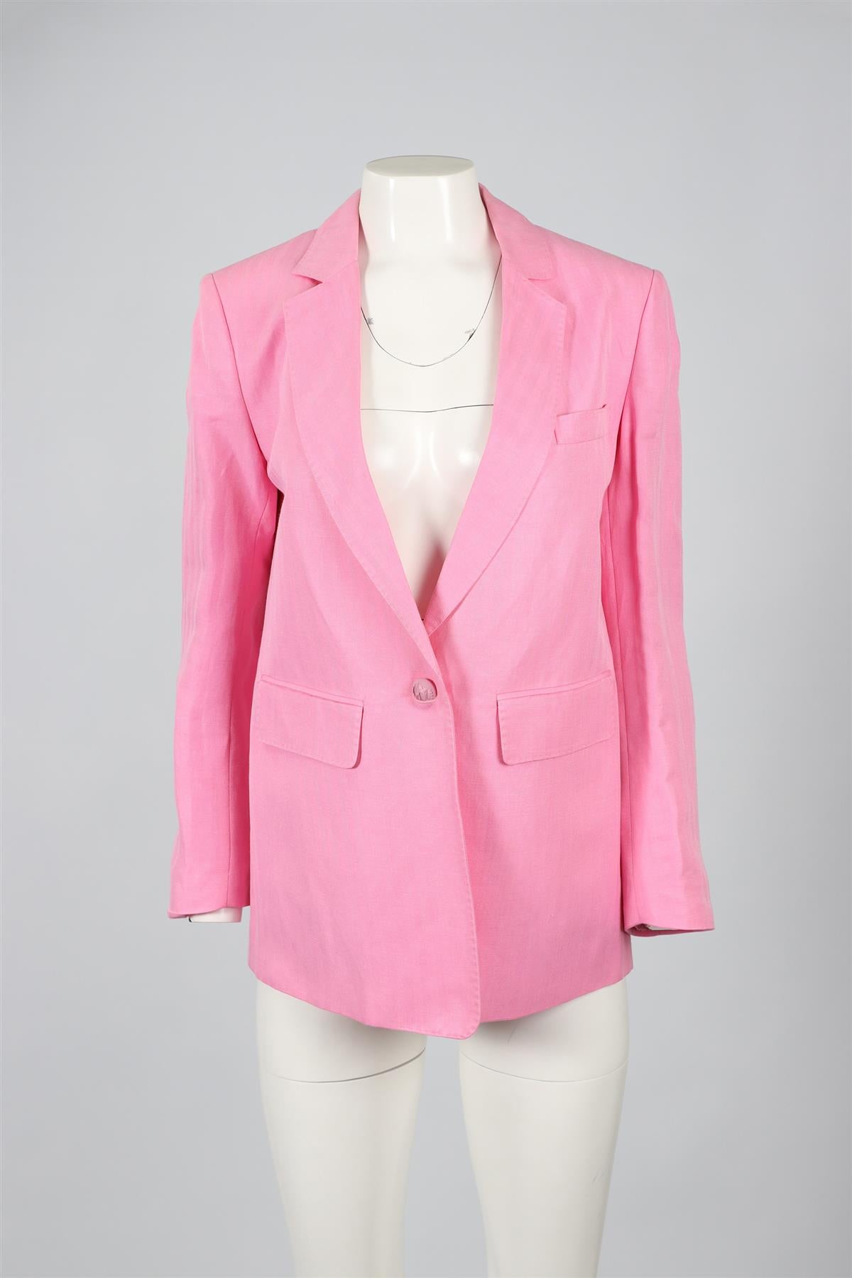 ETRO PINK LINEN BLEND BLAZER IT 40 UK 8