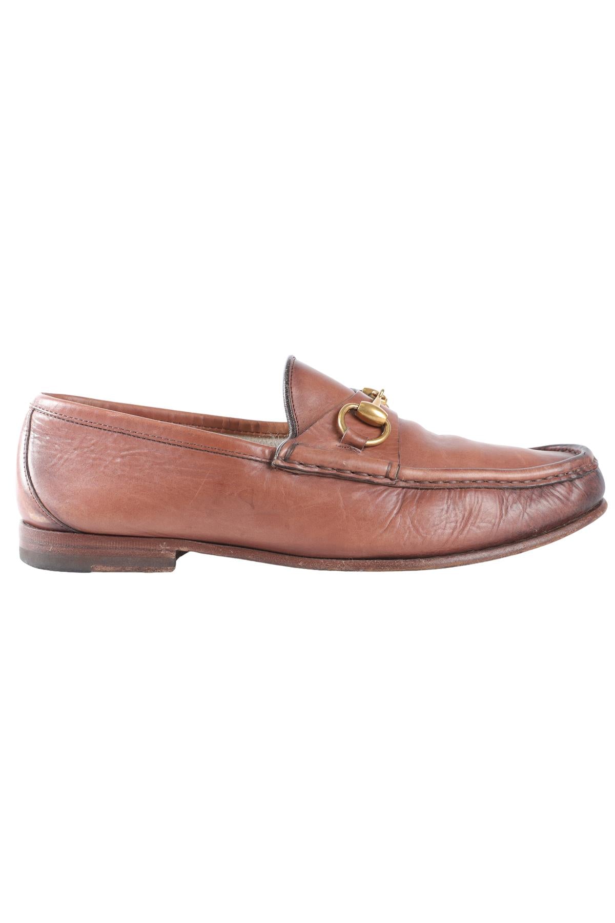 GUCCI BROWN MEN'S 1953 LEATHER LOAFERS UK 7 EU 41 US 8